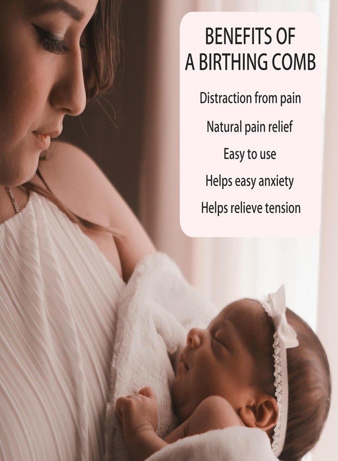 NICECRAFT Wooden Labor Comb for Women, Labor and Delivery Essentials for Pregnant Women, Natural Birthing Comb Baby Shower Gifts with Cloth Bag - Image 4